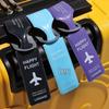 PVC Anti-Lost Airplane Luggage Tag with Boarding Pass & Name Identifier