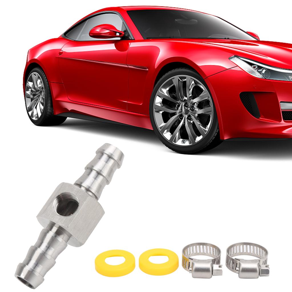 Fuel Pressure Sensor TFitting Adapter Fit for 3/8  Car Quick Connection Fittings