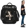 Lana Del Rey Lunchtaschen Isolierte Bento Box Wasserdichte Lunchtasche Auslaufsichere Picknicktaschen Kühltasche für Damen Kinder Arbeit