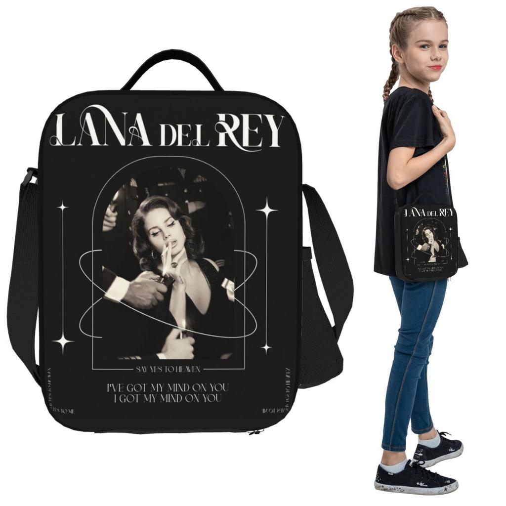 Lana Del Rey Lunchtaschen Isolierte Bento Box Wasserdichte Lunchtasche Auslaufsichere Picknicktaschen Kühltasche für Damen Kinder Arbeit