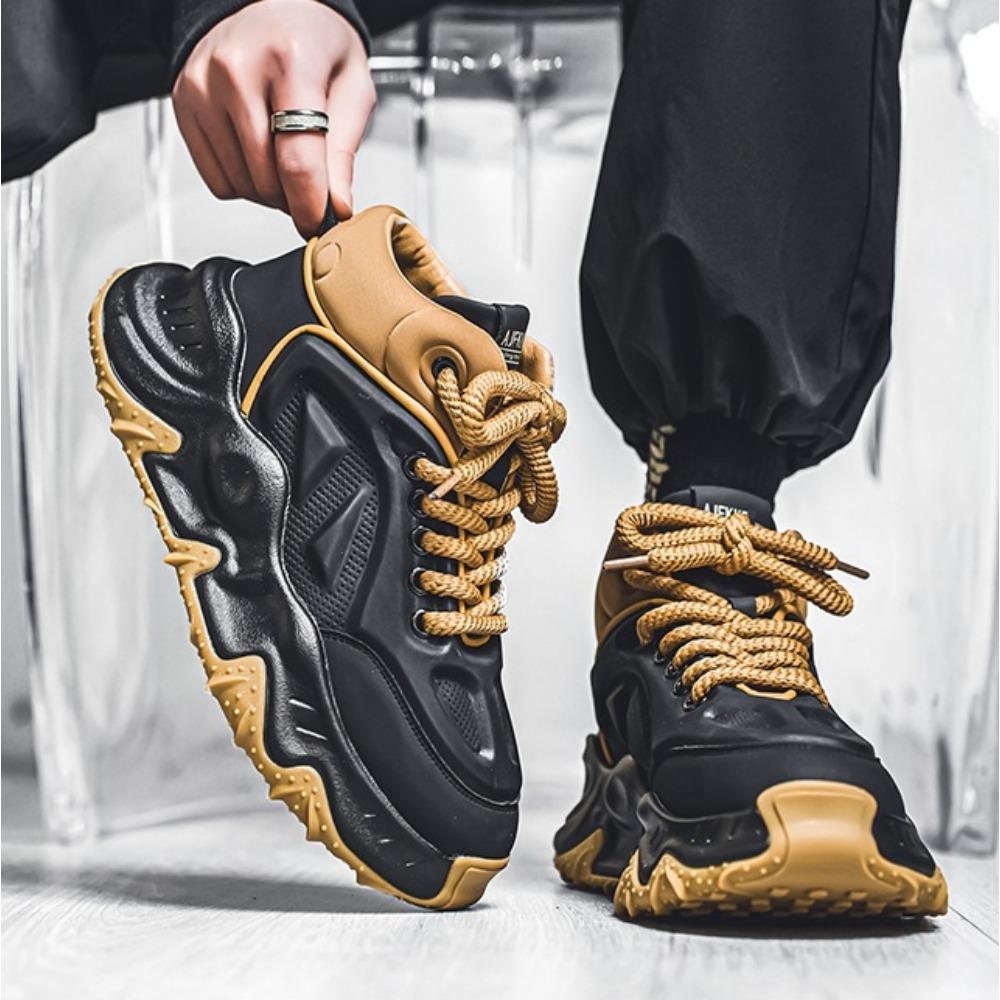 Vulcanized Shoes for Men Spring and Autumn Casual Sports Shoes Thick Soled Height Increasing Casual Board Shoes Mens Sneakers