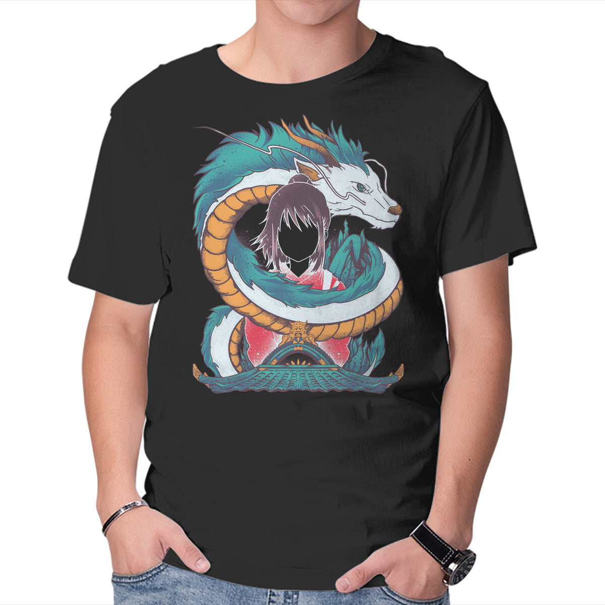 Unisex Crew Neck T-Shirt Spirited Beauty Graphic Short Sleeve Casual Tee L