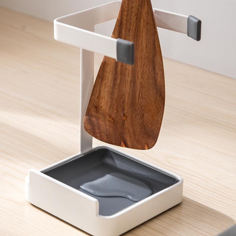 Pot Cover Rack Spoon Holder Stand Kitchen Organizer Pot Lid Shelf Multi-function Spatula Ladle Holder Tableware Storage Rack