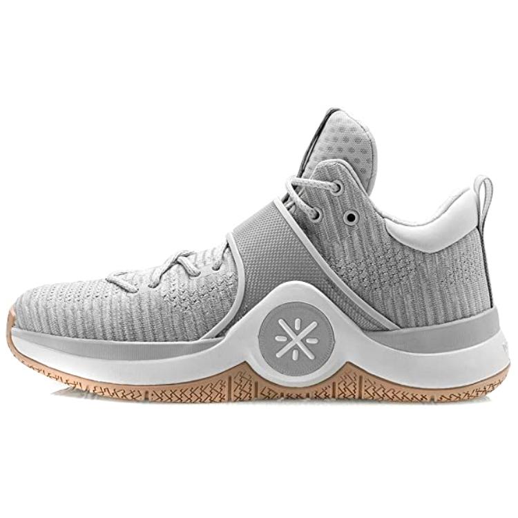 

Li Ning WOW 6 Clean Letters Low top Basketball Shoes Men s Gray White ABAM089-75 46
