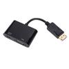 DisplayPort To HD Multimedia Interface VGA Adapter 2 in 1 DisplayPort To VGA Converter Hub Black