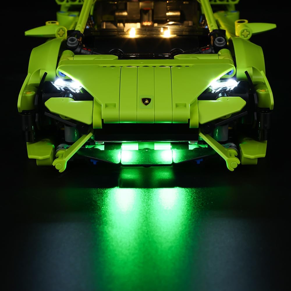 Kyglaring LED Lighting Kit for Lego Technic Lamborghini Huracán Tecnica 42161 (No Model) - Light Set Compatible with 42161 Advanced Sports Car Model