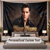 Custom Name Text Tapestry Elvis Presley Personalized Polyester Wall Tapestry For Bedroom And Room