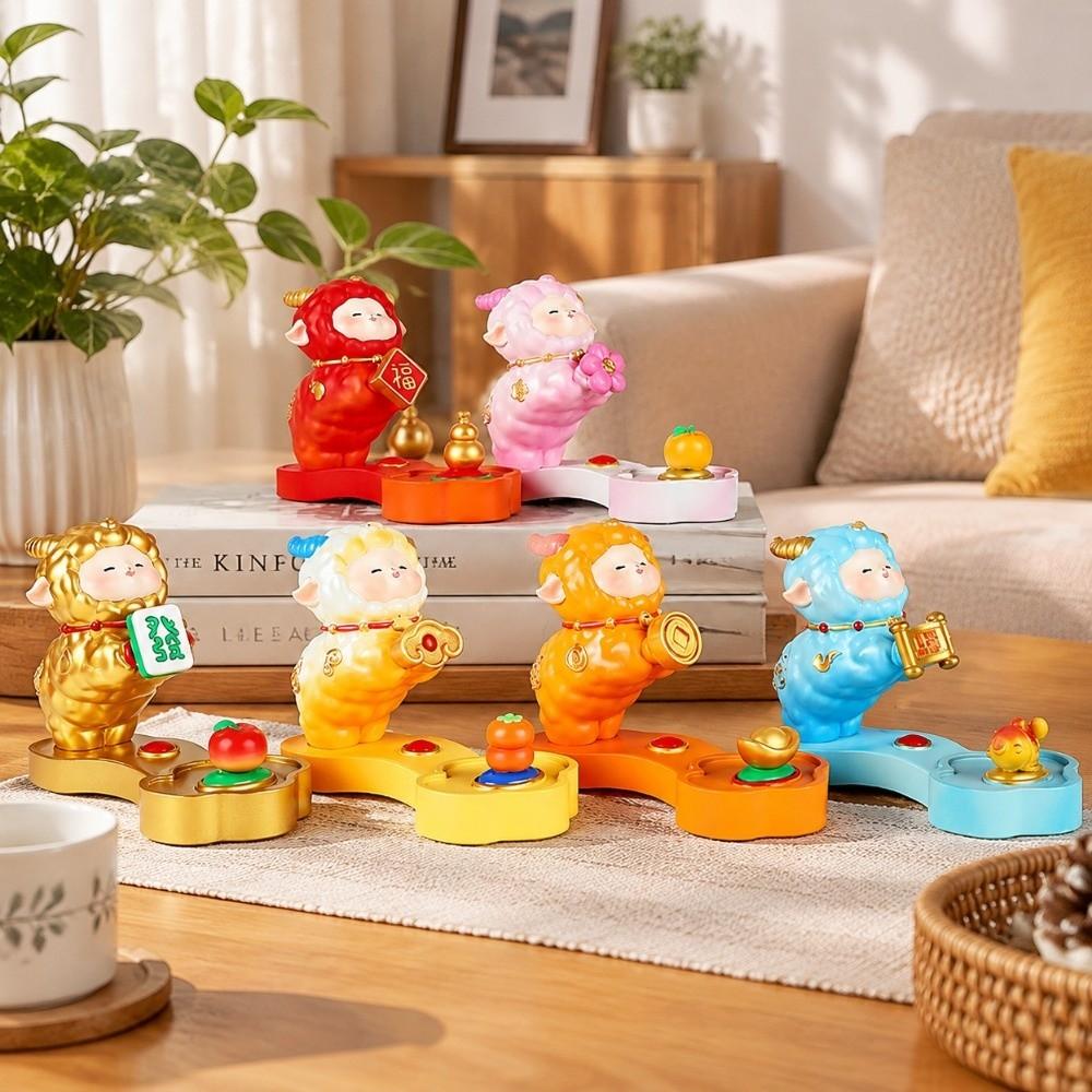 Cute Goat Figurine Mobile Phone Stand Chinese Style Zodiac  Sheep Figurine  Home Decor