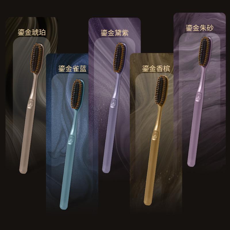 5 independent human extended wide head toothbrushes, suitable for both male female adults, new soft bristled toothbrushes