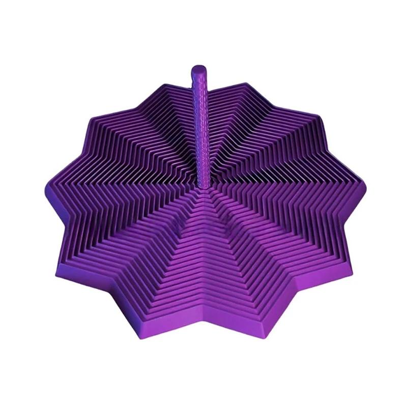 3D Printed Spiral Anti-Anxiety and Stress Relief Toy PLA Expanded Sensory Fidget Star with Handles Fractal Fidget Whirling
