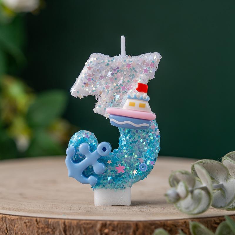 Xiyin Creative Small Boat Birthday Candle Set for Cake Decorations and Party Decor.