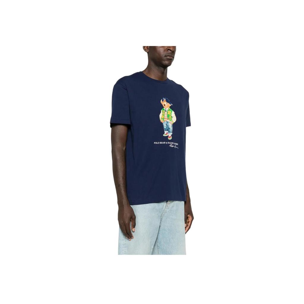 Polo Ralph Lauren Sport Bear Print Crew Neck Short Sleeve T-Shirt Men Tops 710752599-002