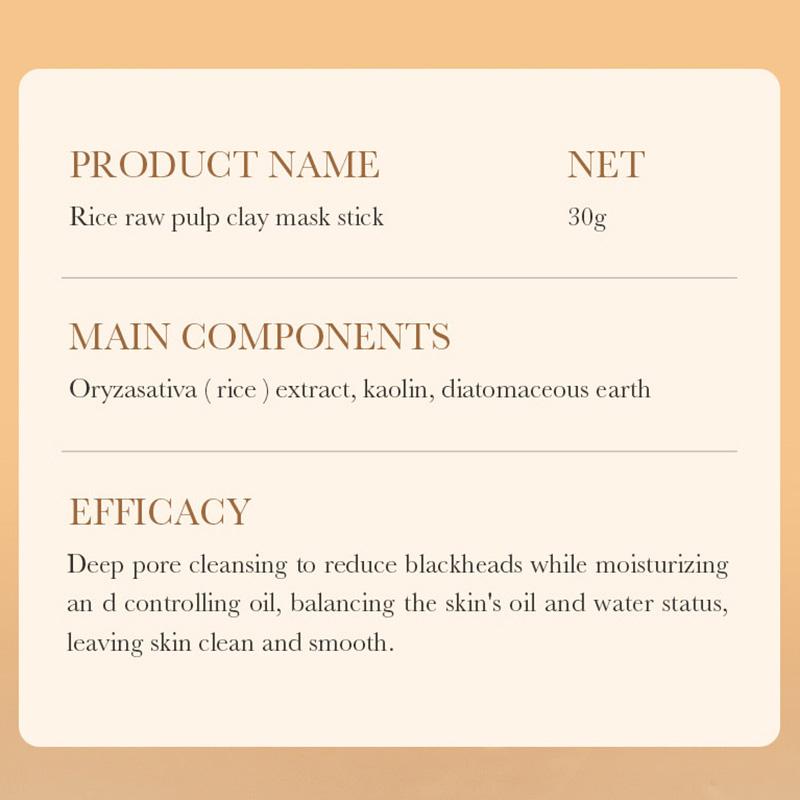 BIOAQUA White Rice Face Mask Moisturizing Stick Mud Blackhead Removal Firming Clay Anti Wrinkle Facial Masks Skin Care Products