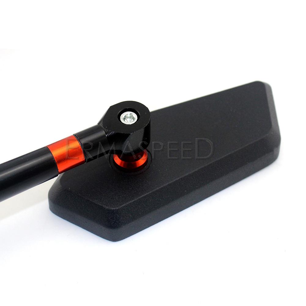 Univerzální CNC motocyklová boční zrcátka 8mm 10mm černá zpětná zrcátka na řídítka otočná o 360 stupňů pro motocykl