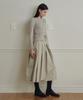Marot Two-Way Pleated Long Skirt_Pale Khaki