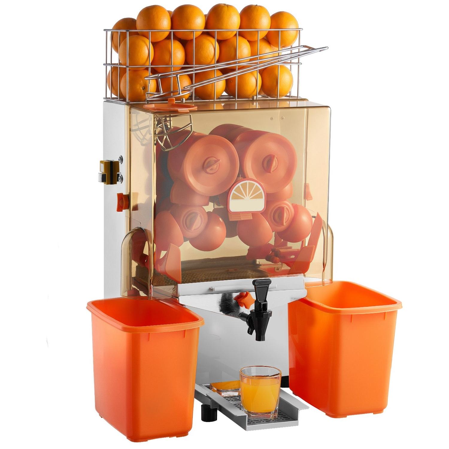 Machine Presse-agrumes Orange Commerciale, Presse-jus d'Orange Électrique 120W, Extracteur d'Orange en Acier Inoxydable pour 20 par Minute, Citrons Agrumes Grenades