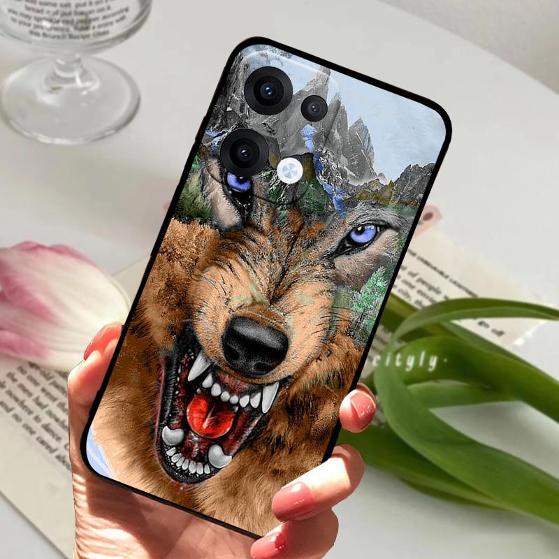 For Oppo Reno13 Pro Case Reno 13 12 5G Cute Animal Soft Silicone TPU Phone Cover For Oppo Reno12 Pro Protection Fundas Phone Bag