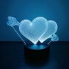 3D LED Night Light USB RGB Lamp illusion I Love You Gadget Heart Bedroom Desk Lamps Home Decoration Romantic Night Love Gifts