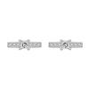 BAMOER 925 Sterling Silver Delicate Mini Line Stud Earrings Sparkling Zircon Earrings for Women Engagement Party Jewelry