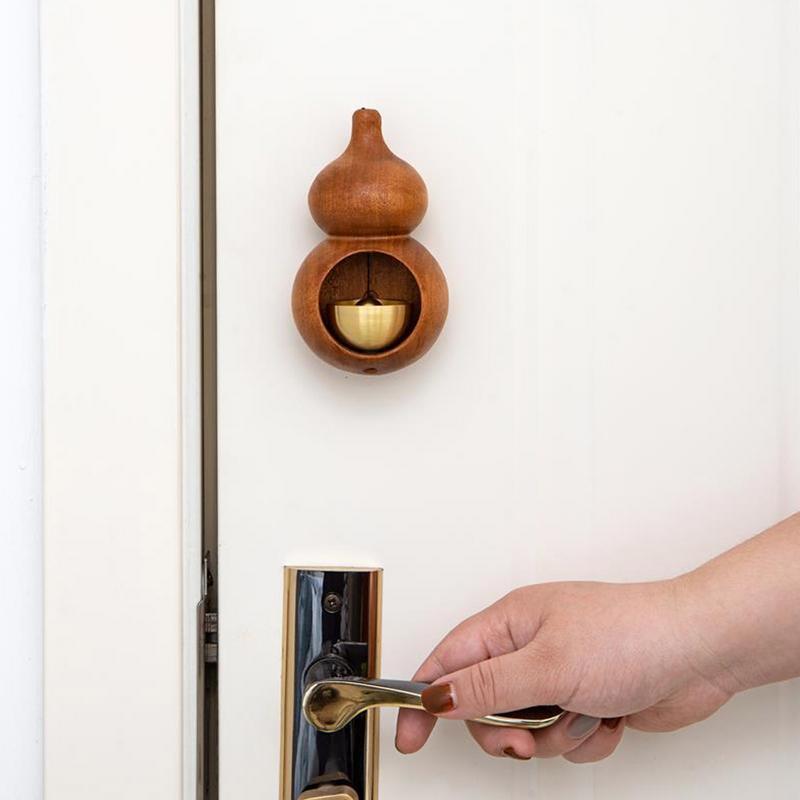 Wooden Magnetic Doorbell Shopkeepers Bell Gourd Shape With Crisp Sound Wooden Magnetic Doorbell Shopkeepers Bell Gourd Shape