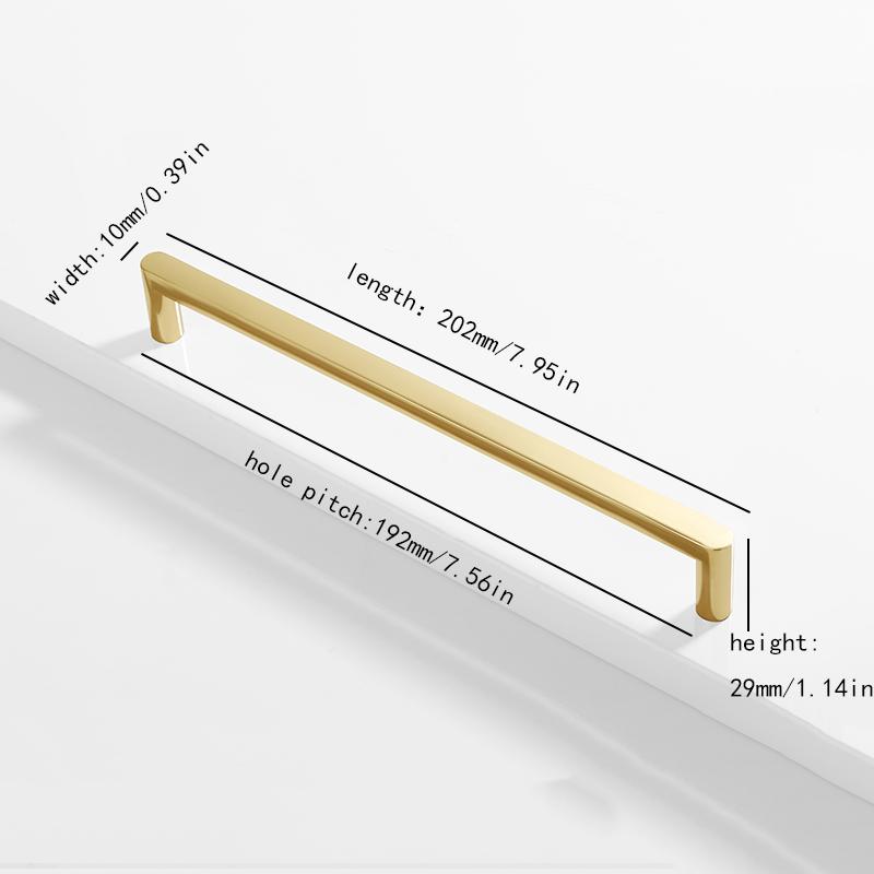 glossy gold silver black and white nickel cabinet door handles, kitchen cabinet drawers, wardrobe aluminum alloy