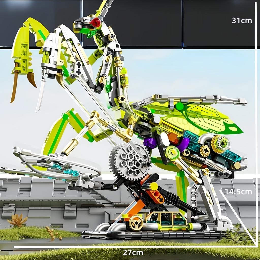 866 Teile MOC Kreatives Libellen Mechanisches Modell Bausteine Set DIY Konstruktionsspielzeug STEM Lernen für Kinder Erwachsene Set