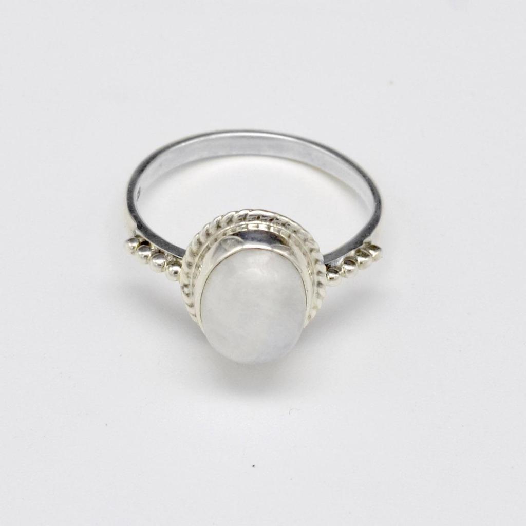 Moonstone 925 Sterling Silver Ring For Women,  Gemstone Artisan Handmade Unique Jewelry, Valentines Day Gift For Her
