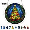 Translucent Puzzle Art Christmas Acrylic Suncatcher, Holiday Tree Snowman Stockings Red Bird Sun Catcher Pet Lover Gift Idea Kit for Adults,
