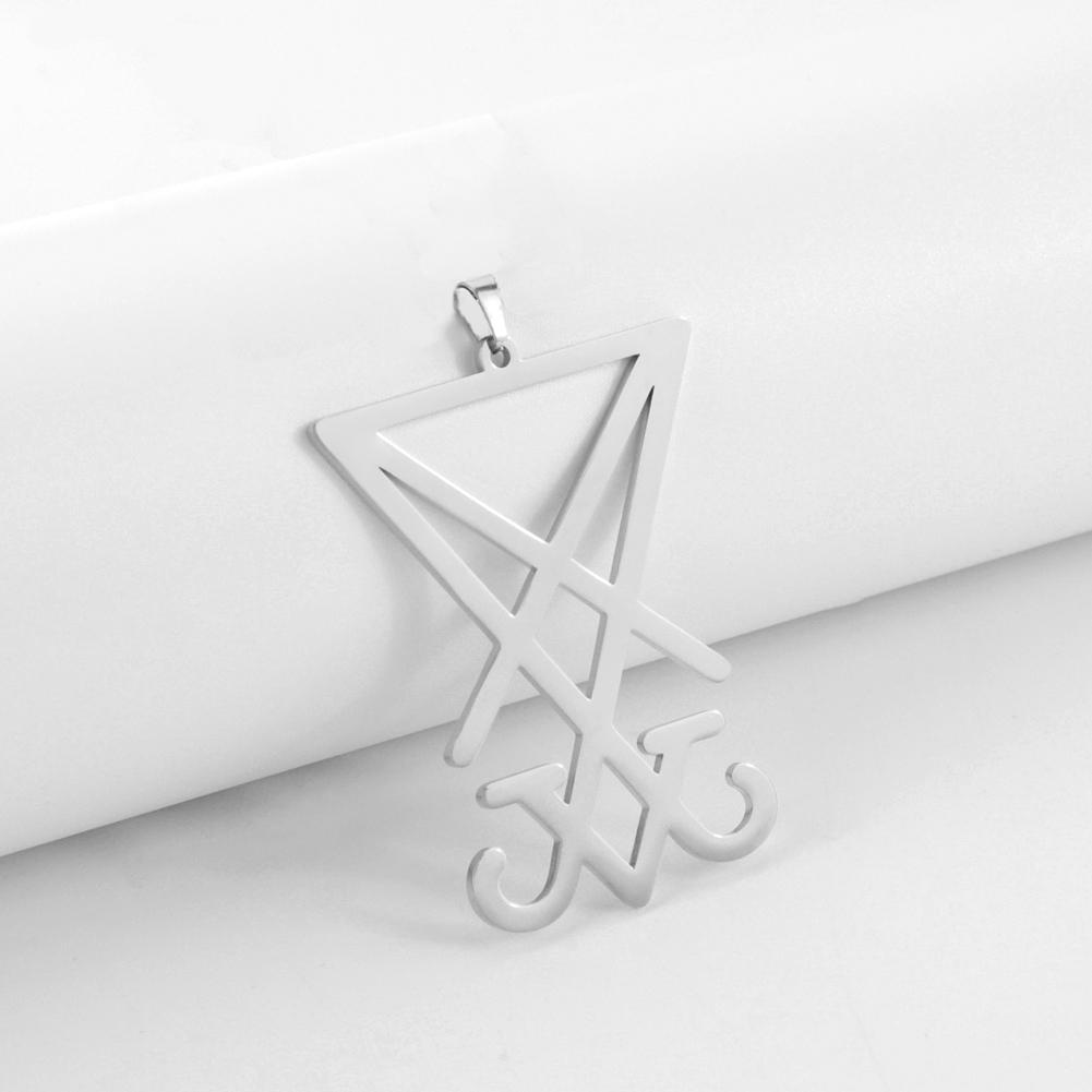 Dawapara Lucifer's Sigil Charm Seal Pendant Lucifer Symbol Charm Stainless Steel DIY Accessories for Necklace