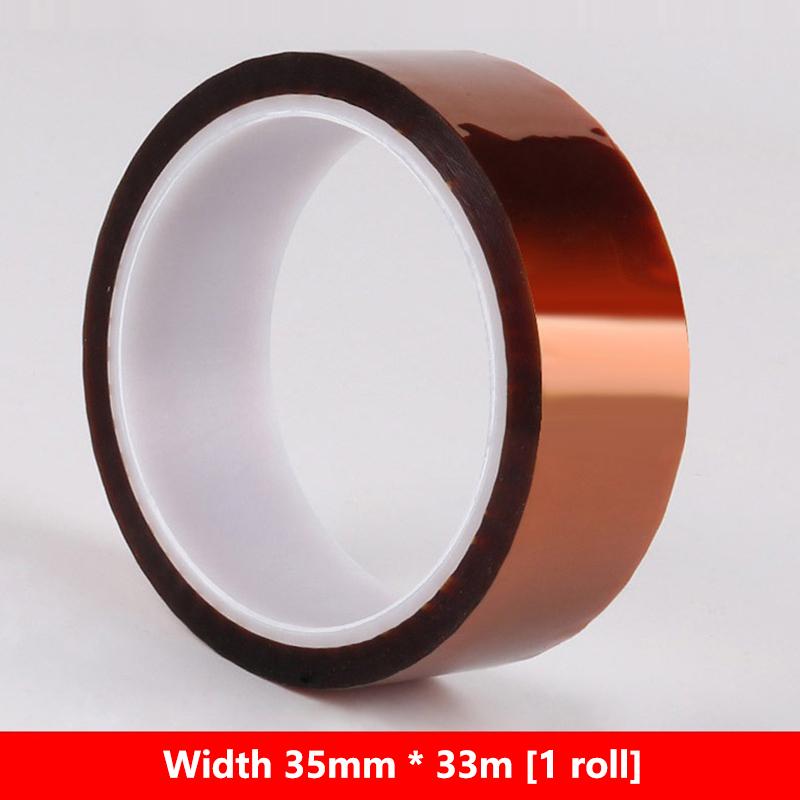33M Long Gold Finger High Temperature Resistant Tape Heat Tape Polyimide Adhesive Insulation Tape 3D Printing Board Protection