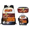 Bedrucktes Dreiteiliges Schüler-Schulranzen-Set, Cartoon-Rucksack, Brottasche, Federmäppchen