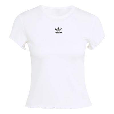 Originals Essentials Curved Hem Round Neck Slim Fit Comfortable T-Shirt Women Tops KE1107