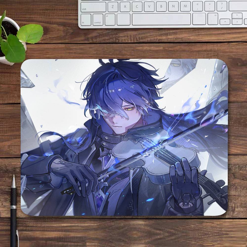 Game Genshin Impact Flins Mousepad Small LockEdge Mouse Pad For Gamers Computer Desk Pad Rectangular Anti-slip Rubber