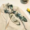 Spring New Ins Style Personality Pointed Corner Small Streamer Internet Celebrity Niche Sweet and Cool Double-layer Printing Small Scarf Woman