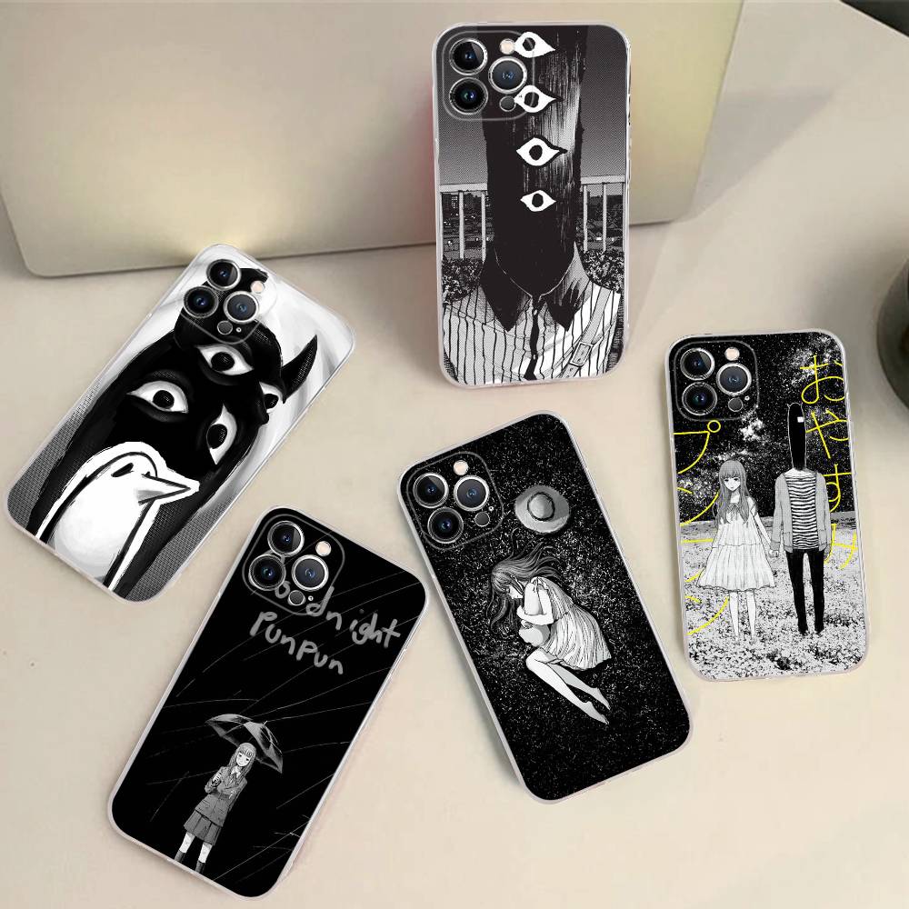 Cartoon Goodnight P-Punpun TPU Silicone Case For IPhone 11 12 13 14 15 16 17 Pro Max Shockproof Clear Back Cover