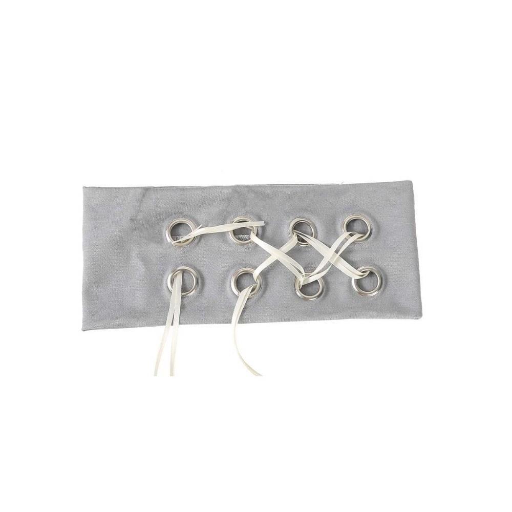 Hollow Out Flower Elastic Headband Hibiscus Rhinestone Chain Headscarf  Girls