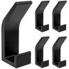Set Of 5 Omnos Loft Hangers For Glue, Black