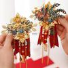 Dragon & Phoenix Wedding Corsage Set: 2 Corsages for Bride, Groom, & Parents