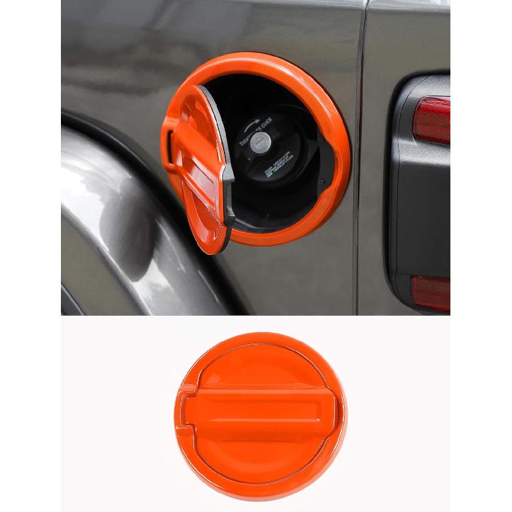 Savadicar Chrome Fuel Door Trim for Jeep Wrangler JL JLU 4xe & Gladiator JT 2018-Present – Exterior Gas Cap Accent Styling Cover Accessory