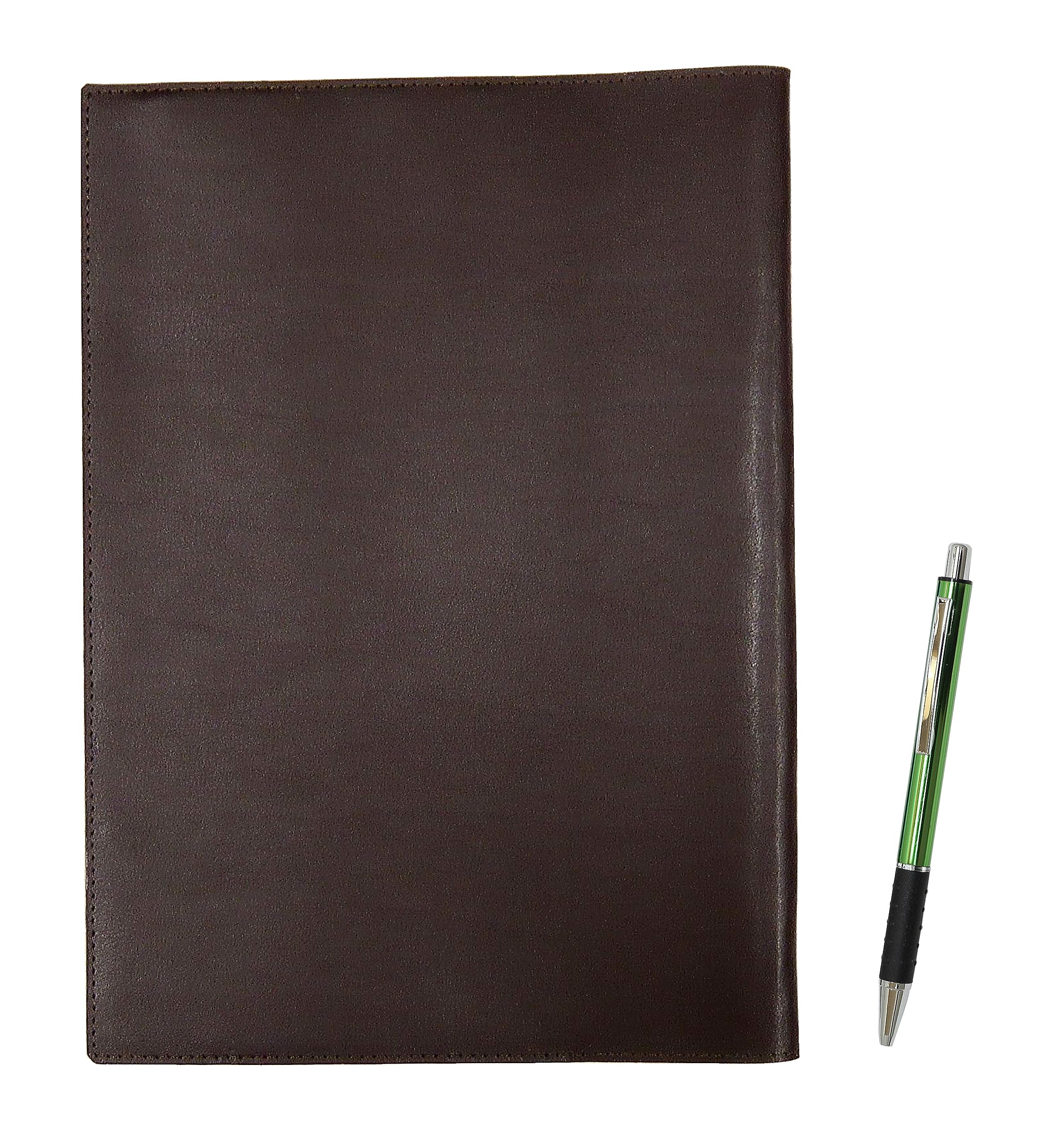 

Takizawa Recycled Cowhide B5 Book Notebook Cover with Metal Pitch Grip Ballpoint Pen Set & (Brown) & (Green) T23-B5-005C-WZ2067BP-G зелёный