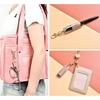 PU Leather Portable Pen Holder Mini Nurse Pen Clip Keychain Durable Pen Storage for Students Office Workers Gifts