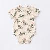 KIDDIEZOOM Infant Boy Girl 6-24 Months Fashion Print Short Sleeve Baby Bodysuits