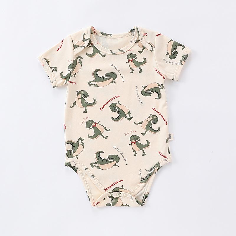 KIDDIEZOOM Infant Boy Girl 6-24 Months Fashion Print Short Sleeve Baby Bodysuits