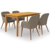 Dining Set - vidaXL - 5 Pcs - Solid Acacia Wood - Weather-Resistant - Comfortable
