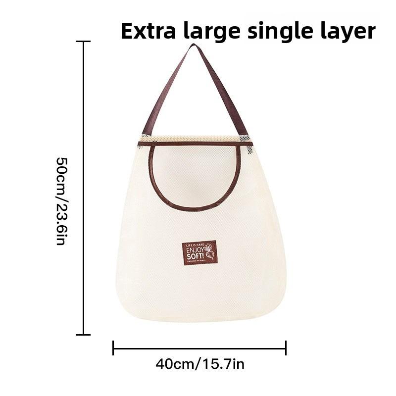 

Подвесная сумка для фруктов и овощей, имбирь, чеснок, кухонная сумка для хранения, влагостойкая подвесная сумка, сетчатая подвесная сумка, настенная полая дышащая сумка для хранения large single 40*50cm бежевый