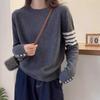Crew Neck Long-sleeved Jumper Autumn and Winter New Chic Niche Loose Casual Age-reducing Knitted Sweater