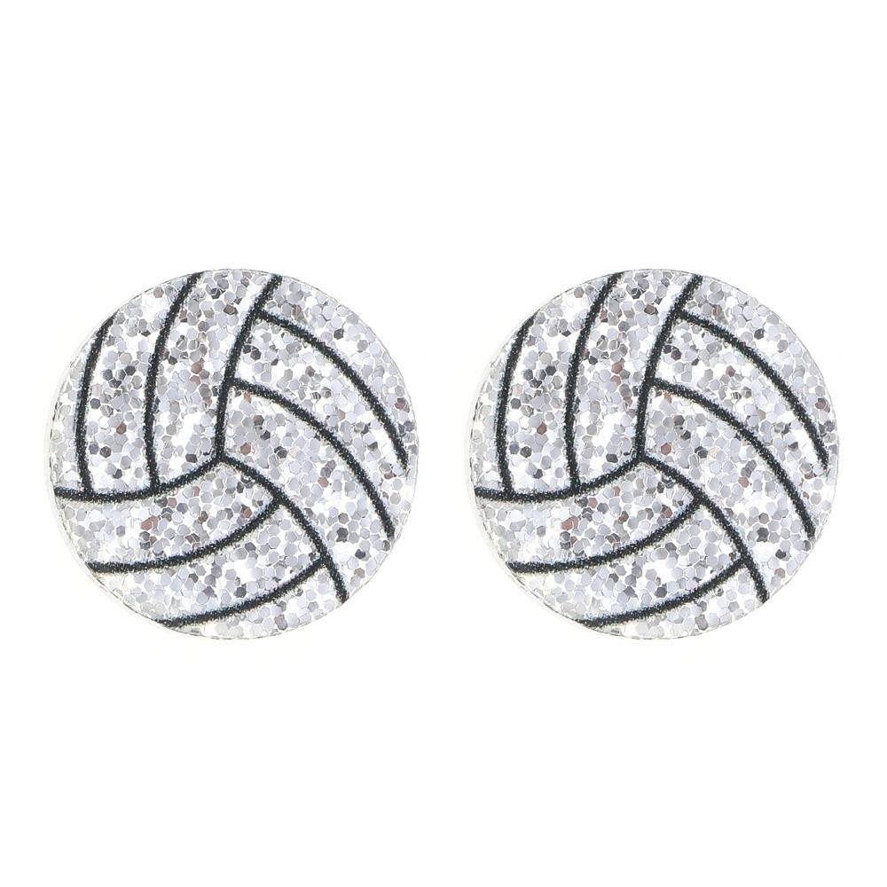 Acrylic Acrylic Ball Ear Studs Basketball Football Ear Jewelry Accessory for Men Women Volleyball