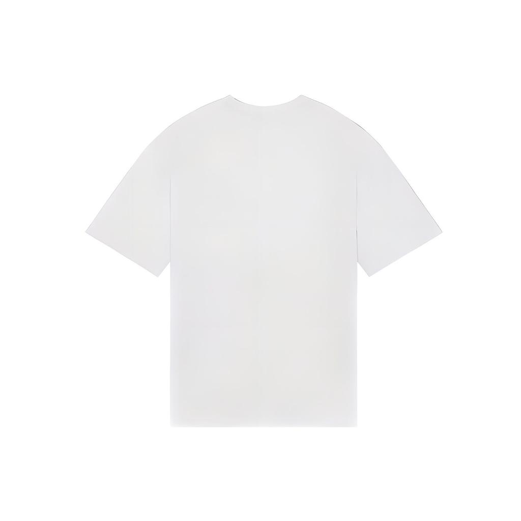 We11done Ss22 Star Pattern Printed Rhinestone Logo Short Sleeve T-Shirt Unisex Tops White WD-TT1-22-626-U-WH