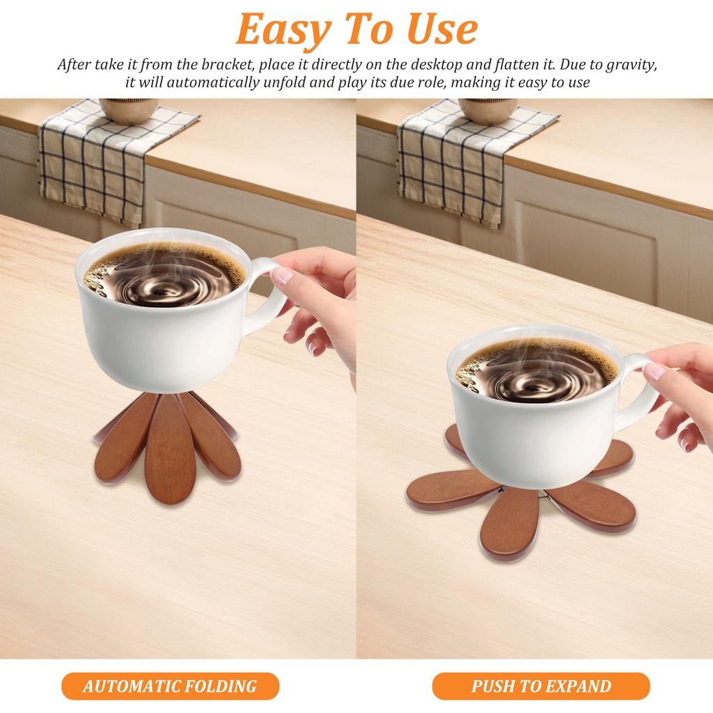 Tree Shape Trivet Insulation Mat Wood Dining Table Anti Scalding Mat Pot Mat Coaster Christmas Tree Gift Home Kitchen Decoration