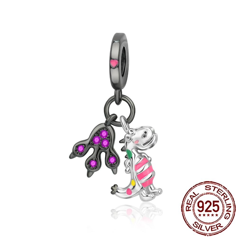 New Charms Copper Cat Dog Flamingo Chameleon Axolotl Animal Beads Fit Bracelet Necklace Women Diy Jewelry